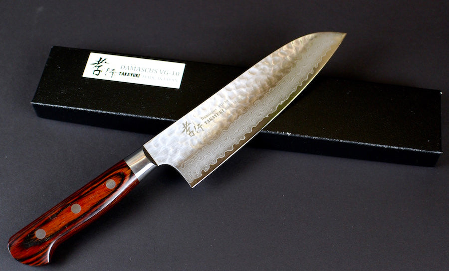 Sakai Takayuki" Damascus33layer Santoku Knife 180mm